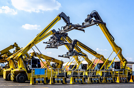 Image of several Lorry Loader machines